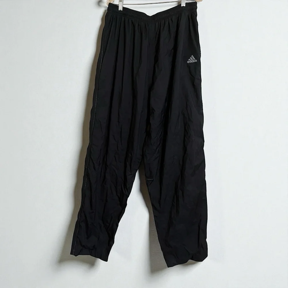 Vintage Adidas Y2K Baggy Windbreaker Basketball Track Back Zip Sweat Pants 2XL